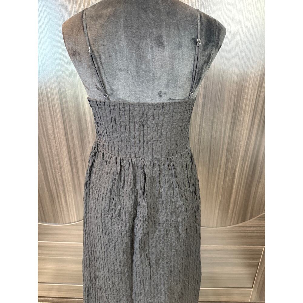 ASTR The Label Medium Lyocell Blend Black Textured Midi Dress Whimsycore Resort - Picture 6 of 11